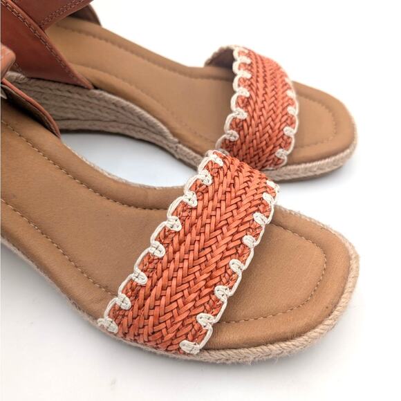 Söfft Inez Espadrille Wedge Sandal Open Toe Women's Papaya Size US7M EU37.5 - Picture 10 of 13